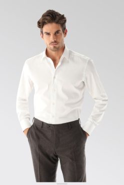 Van Laack Nederland | Van Laack Effen katoenen overhemd van stretchpopeline Heren 8668V334
