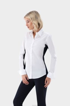 Van Laack Nederland | Van Laack Monica - poplin hybrideshirt met jerseycontrast vrouwen 8668V8