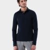 Van Laack Nederland | Van Laack Poloshirt van Zwitserse katoenen jersey met lange mouwen, marineblauw Heren 8668V693