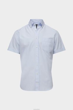 Van Laack Nederland | Van Laack Shirt met korte mouwen in katoenpopeline blauw Heren 8668V582