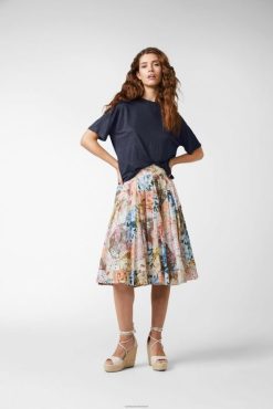 Van Laack Nederland | Van Laack T-shirt van linnen jersey, boxy-fit, marineblauw vrouwen 8668V248