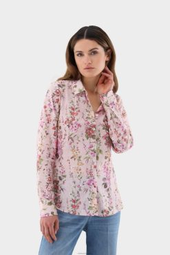 Van Laack Nederland | Van Laack getailleerde blouse met bloemenprint vrouwen 8668V123
