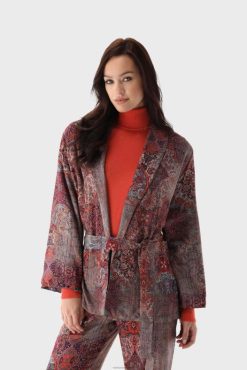 Van Laack Nederland | Van Laack kimono met vintage print vrouwen 8668V212