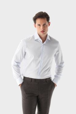 Van Laack Nederland | Van Laack kreukvrij geruit businessoverhemd slim fit Heren 8668V402