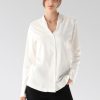Van Laack Nederland | Van Laack metty - blouse met kelkkraag van Zwitserse katoenen jersey vrouwen 8668V69