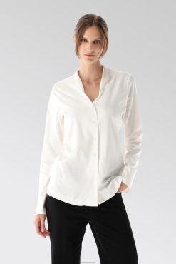 Van Laack Nederland | Van Laack metty - blouse met kelkkraag van Zwitserse katoenen jersey vrouwen 8668V69