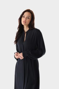 Van Laack Nederland | Van Laack midi-jurk gemaakt van twill vrouwen 8668V164