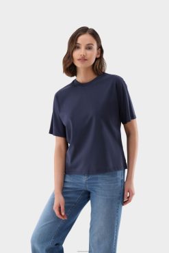 Van Laack Nederland | Van Laack mola - boxy t-shirt met halve mouwen, rechte snit, lange katoenen jersey vrouwen 8668V236