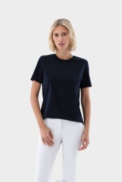 Van Laack Nederland | Van Laack moleen-f - T-shirt van Zwitserse katoenen jersey met ronde hals vrouwen 8668V239