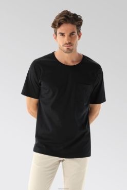 Van Laack Nederland | Van Laack oversize jersey t-shirt met borstzak zwart Heren 8668V711
