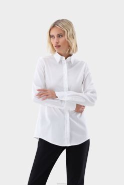 Van Laack Nederland | Van Laack poplin overhemd met button-down kraag vrouwen 8668V6