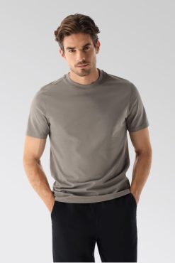 Van Laack Nederland | Van Laack relaxed fit jersey t-shirt met ronde hals grijs Heren 8668V708